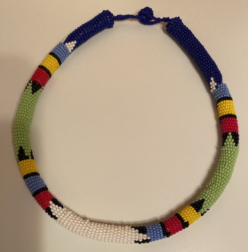 Vtg african zulu beaded - african, choker