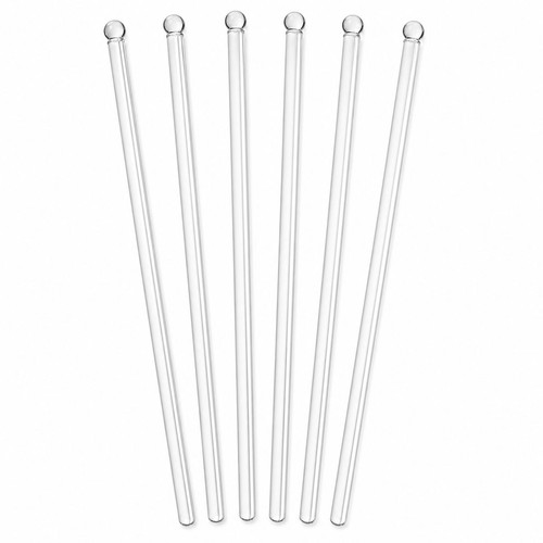 Clear glass stir sticks set - glass,