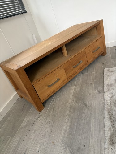 Solid oak stand unit - solid, tv
