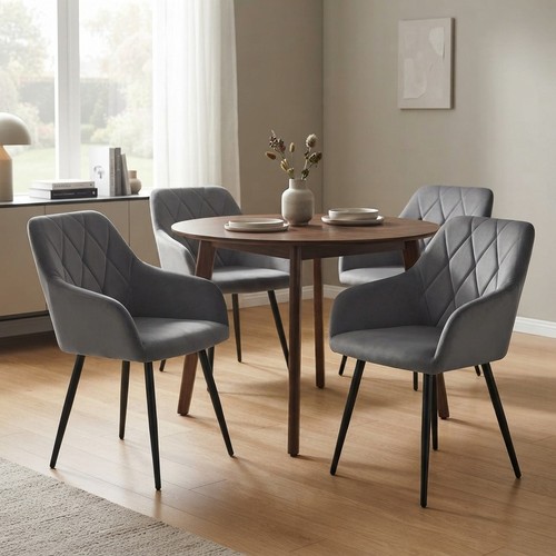 Elegant dark grey upholstered - grey,