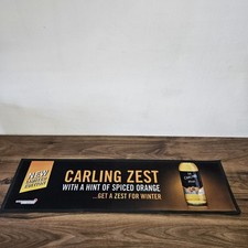 Carling Zest Bar Runner Beer Drip Mat Man Cave Home Bar 