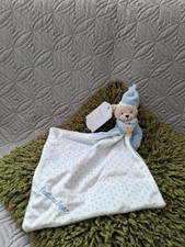 BNWT RETIRED MOTHERCARE BLUE BEDTIME BEAR COMFORTE BLANKIE SOOTHER HUG TOY STAR 