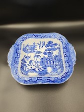 Antique Ridgway Semichina Blue Willow Pattern Open Vegetable Dish, Serving Dish