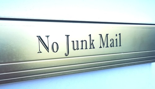 Junk mail letterbox vinyl - no,