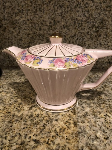 Sadler art deco teapot pink - sadler,
