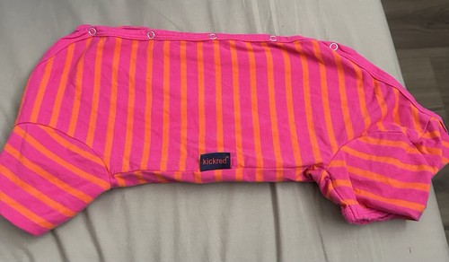 Pink orange dog pyjamas pjs - dog,