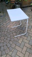 Adjustable Folding Table. WHITE. Sofa, Bedside, Laptop, Children.  TV Dinner.