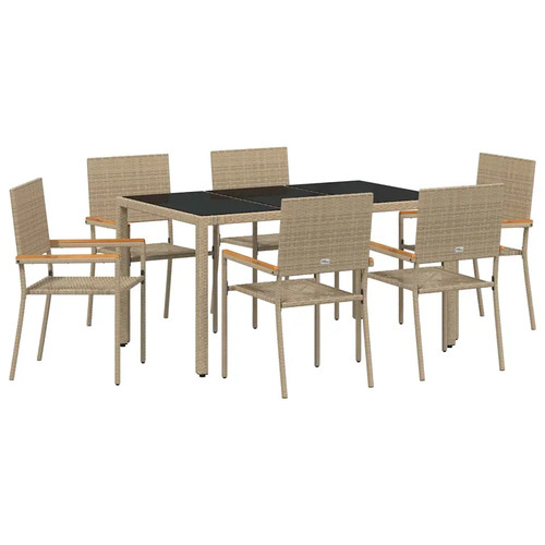 Garden dining set poly - garden, rattan