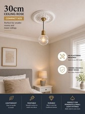 30cm ceiling rose white - ceiling,