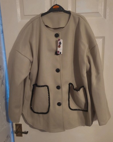 Cape style jacket beige - style, jacket.