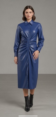 Zara royal blue faux leather - royal,