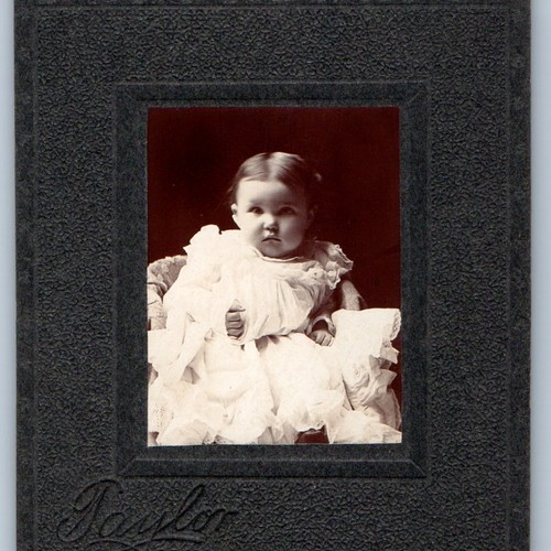 C1890s cute baby white gown - cute,