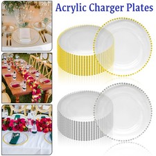 Acrylic Beaded Charger Plates