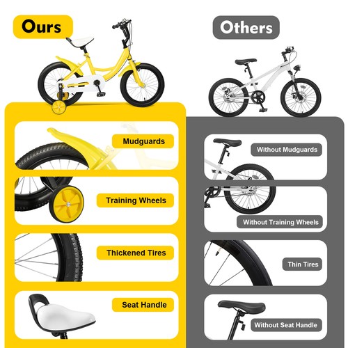 Kids bike yellow - 16",