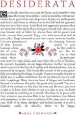 Wee Blue Coo Quote Desiderata Floral Ehrmann Typography Inspiration Art Print Po