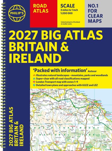Philip 2027 big road atlas - road,