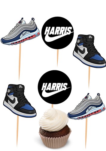 Nike cupcake toppers - cupcake, 6