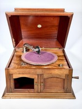 Pathe  The New Orpheus table gramophone wind-up cabinet project Antique