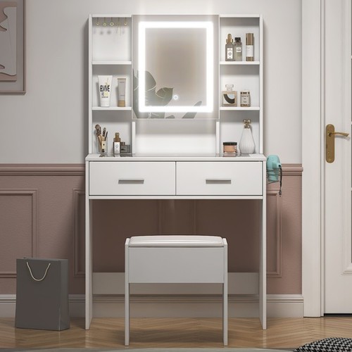 White dressing table led - table,