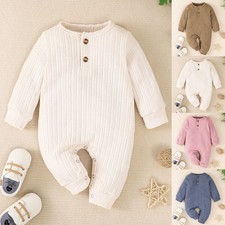 Newborn Baby Boy Girl Ribbed