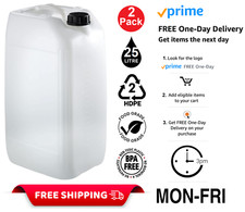 2 x 25L LITRE PLASTIC WATER CONTAINER CARRIER FOOD DRUM JERRYCAN JERRICAN