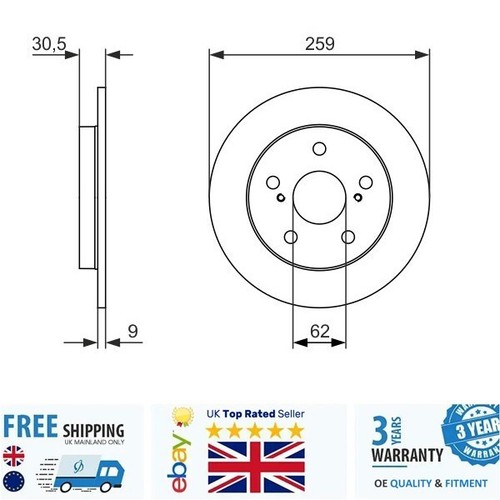 Brake disc 0986479765 - 0986479765, for