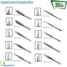 SURGICAL Instruments Cotton & Dressing Pliers / Tweezer Dental Laboratory Set CE