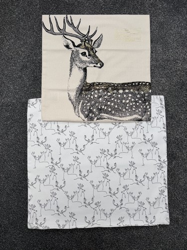 Cream black gold foil deer - foil,