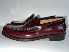 Loake Princeton Red Burgundy Leather Moccasin Loafers Slip On Dress Shoes Uk 7