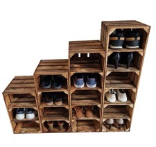 Wooden Shoe Rack, Rustic and