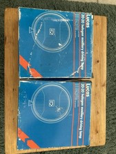 Vintage unused Pair Of Lucas 20-20 Halogen Driving Lamps In Original Boxes. 