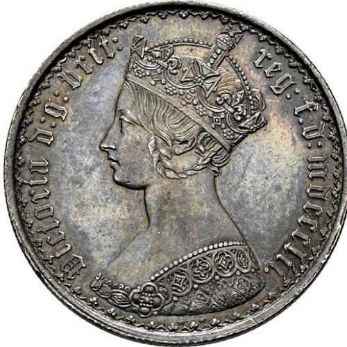 Victoria 1852 gothic florin - gothic,