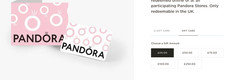 pandora gift card