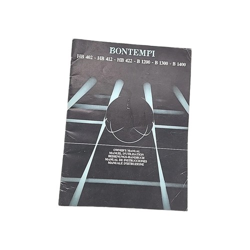 Bontempi owners manual hb402 - bontempi,