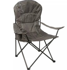 Halfords Premium Camping Lightweight Folding Chair with Cup Holder - Black A