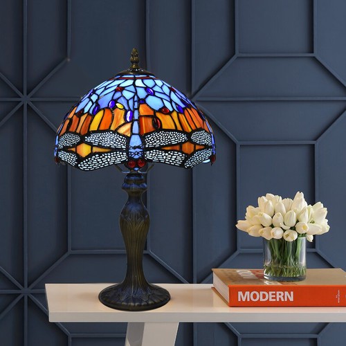 Tiffany dragonfly style table - dragonfly,