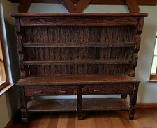 Artisan Made 1:16 mid century Vintage rustic Tudor Dresser Doll House Miniature