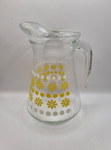 Vintage clear glass jug - clear,