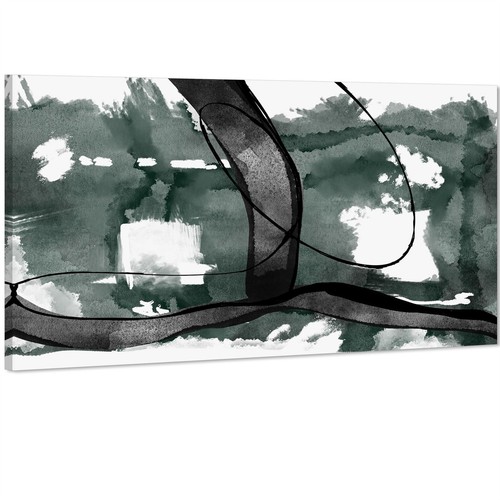 Abstract green black design - black,