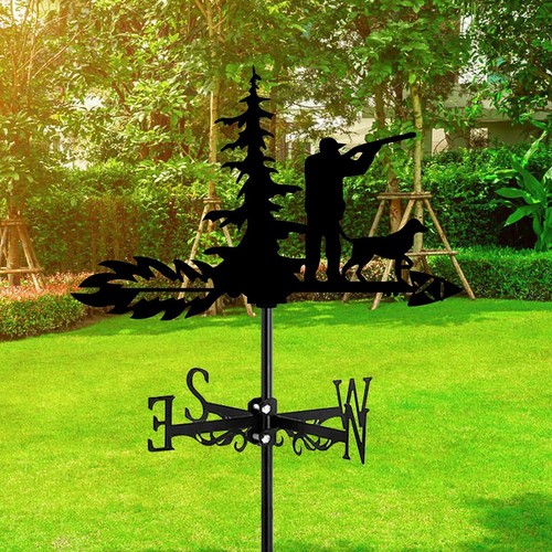 Man dog weathervane farm - man,