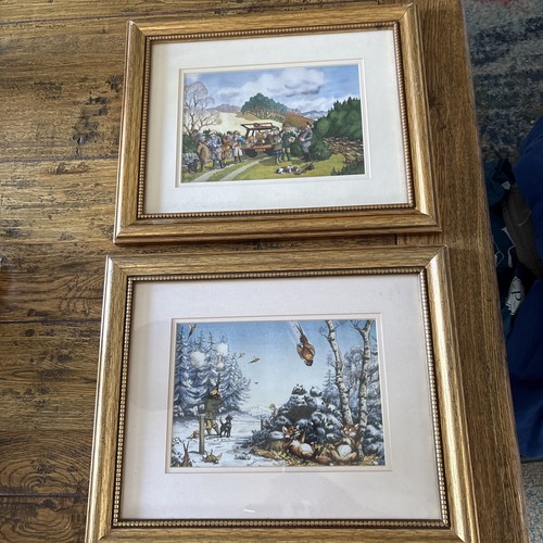 Two framed prints - framed,