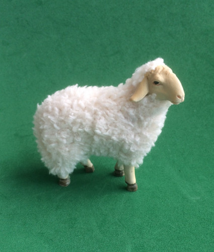 Miniature putz sheep long - 3”,