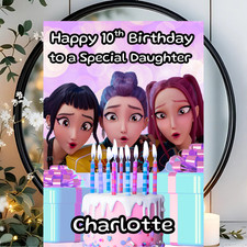 KPOP DEMON HUNTERS Personalised Birthday Card - Huntr/X Rumi Mira Zoey K-Pop