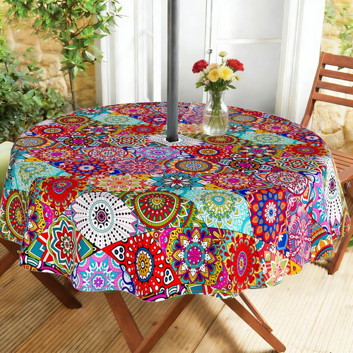 Outdoor tablecloth with - tablecloth,