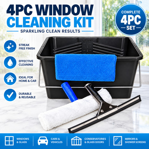 4pc window cleaning kit - 4pc,