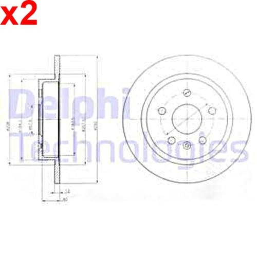 Brake disc delphi fits opel - 2x,