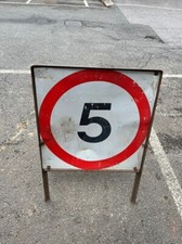 5 MILES PER HOUR  Safety Site Road Sign metal