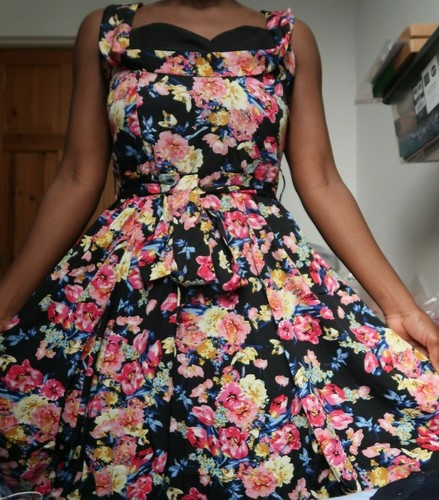 Ladies black floral paradise