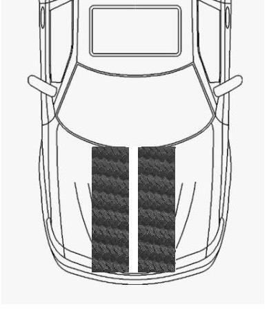 Carbon fibre effect bonnet - carbon,