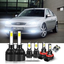 Fit Ford Mondeo MK3 Headlight Xenon White 100w Led Fog Side Light Bulbs 2000-07